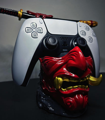 Samurai Mask Gaming Controller Holder