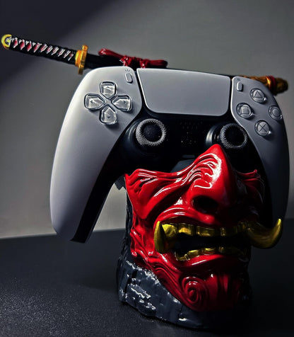 Samurai Mask Gaming Controller Holder