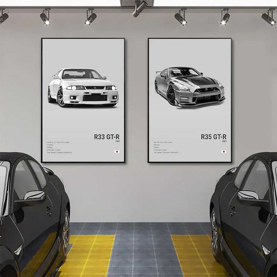 JDM Legends Car Art Prints