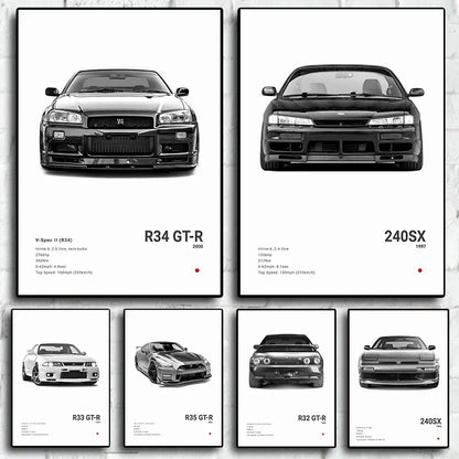 JDM Legends Car Art Prints