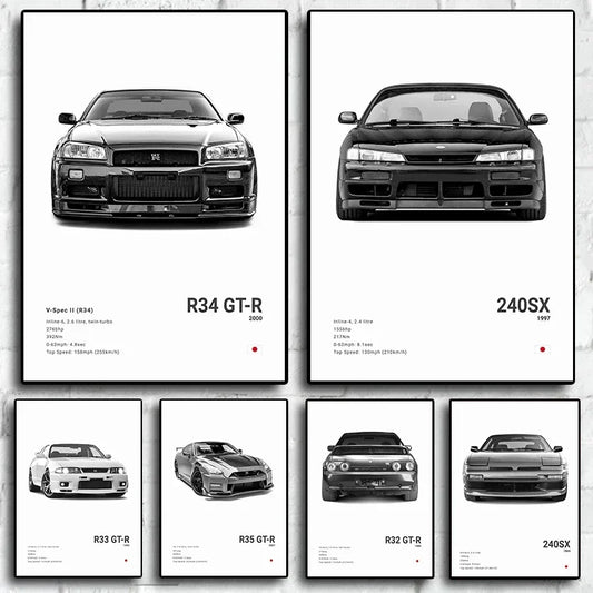 JDM Legends Car Art Prints