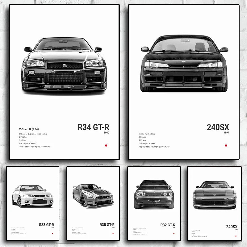 JDM Legends Car Art Prints