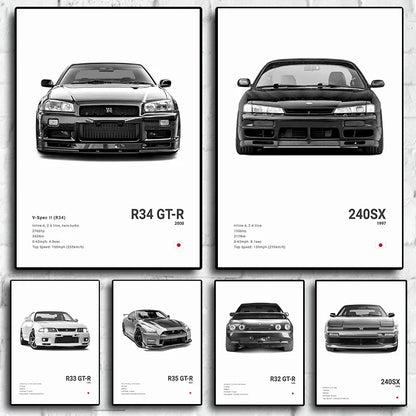 JDM Legends Car Art Prints