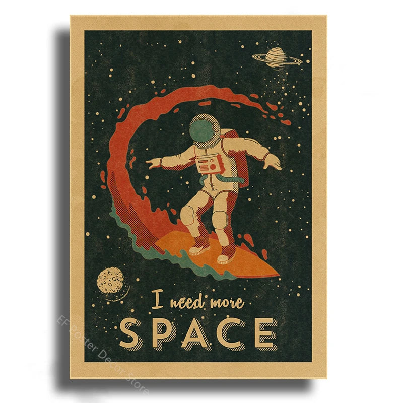 Vintage Outer Space Wall Art Collection