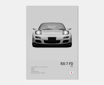 JDM Legends Car Art Prints