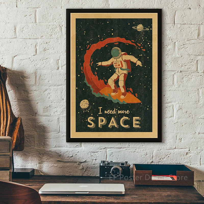 Vintage Outer Space Wall Art Collection