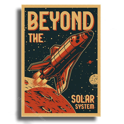Vintage Outer Space Wall Art Collection