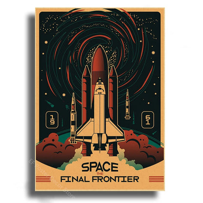 Vintage Outer Space Wall Art Collection