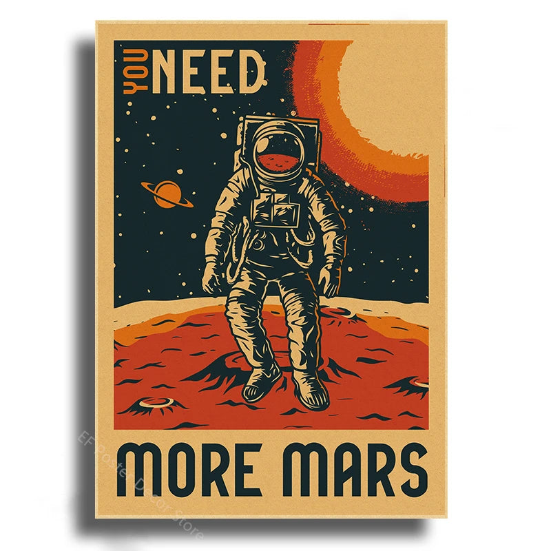 Vintage Outer Space Wall Art Collection