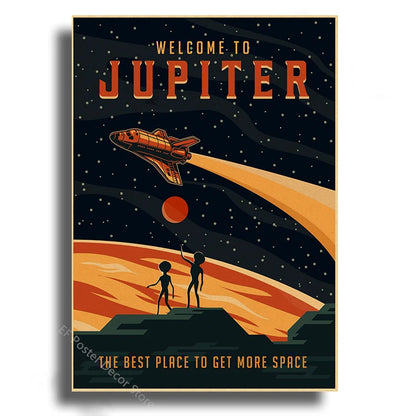 Vintage Outer Space Wall Art Collection