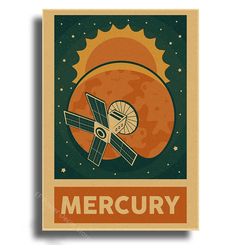 Vintage Outer Space Wall Art Collection