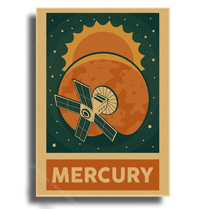 Vintage Outer Space Wall Art Collection