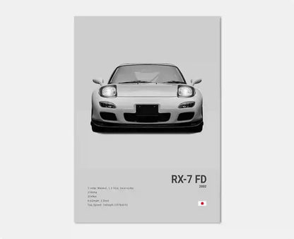 JDM Legends Car Art Prints