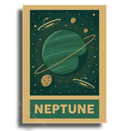 Vintage Outer Space Wall Art Collection