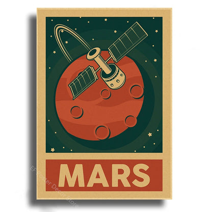 Vintage Outer Space Wall Art Collection