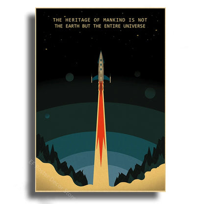 Vintage Outer Space Wall Art Collection