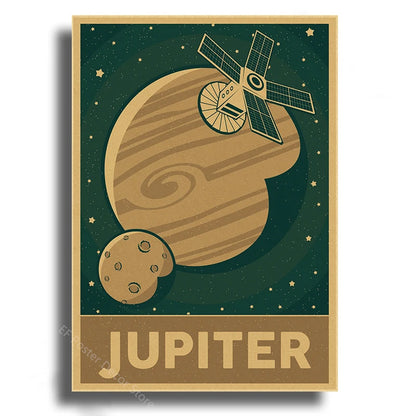 Vintage Outer Space Wall Art Collection