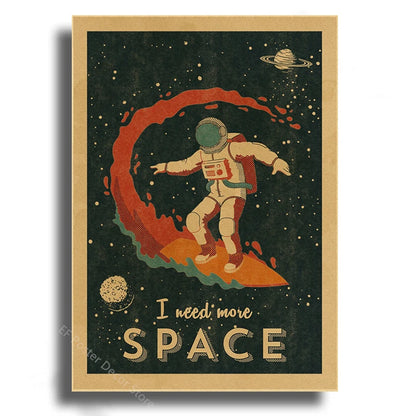 Vintage Outer Space Wall Art Collection