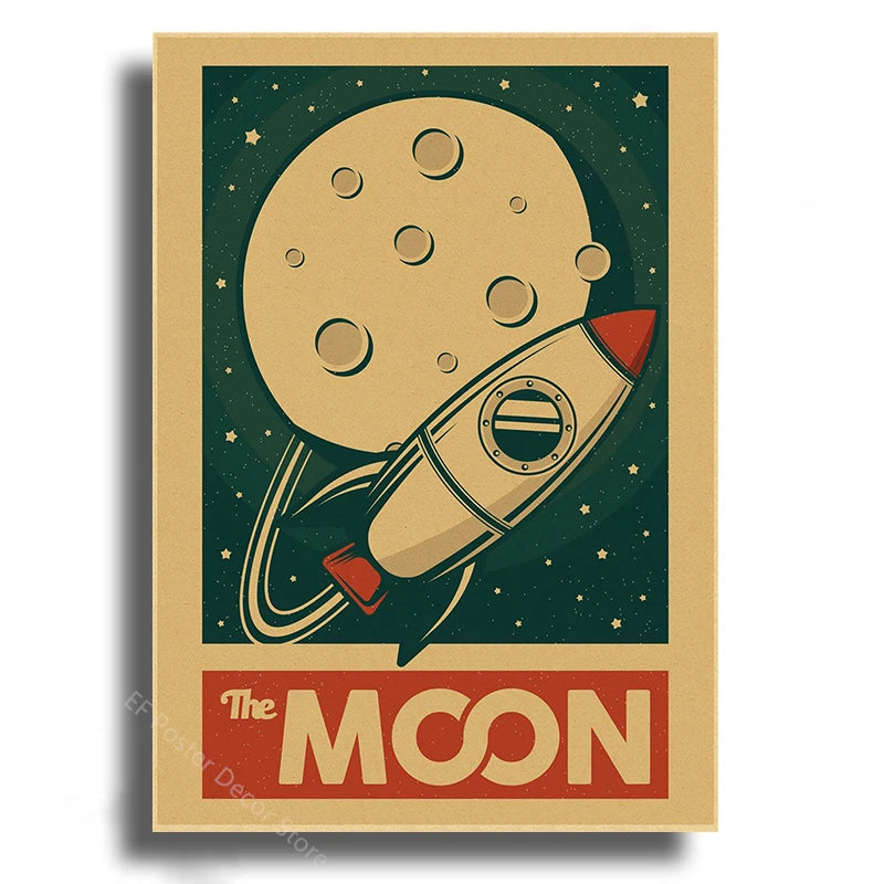 Vintage Outer Space Wall Art Collection