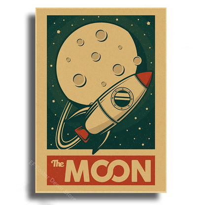 Vintage Outer Space Wall Art Collection